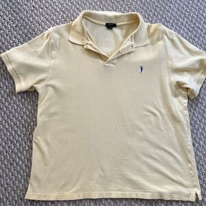 Vintage J. Crew Men’s Large Yellow 100%‎ Cotton Polo